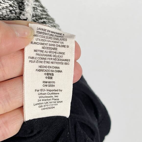 Free People XSmall XS Gray Cora Asymmetrical Jacquard Sweater Dress Cowl Neck - Picture 12 of 12